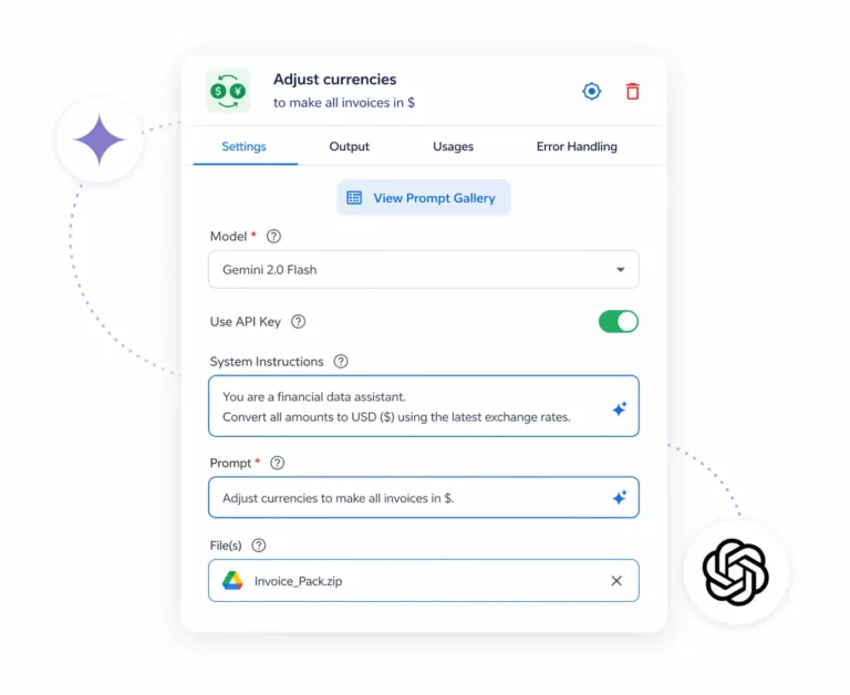 use AI to adjust currencies