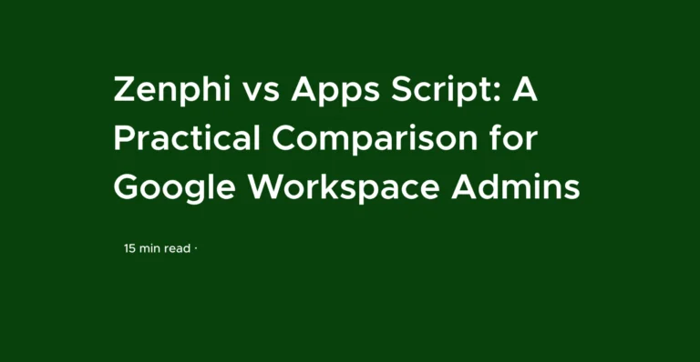 Zenphi vs Apps Script