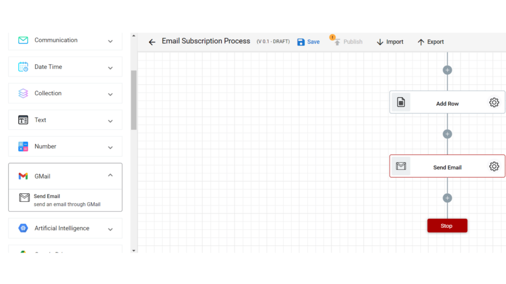 Step 7. Email signup workflow automation using zenphi