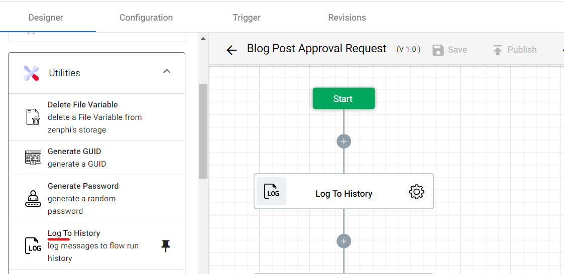 Adding Log To History to the Document Approval Workflow