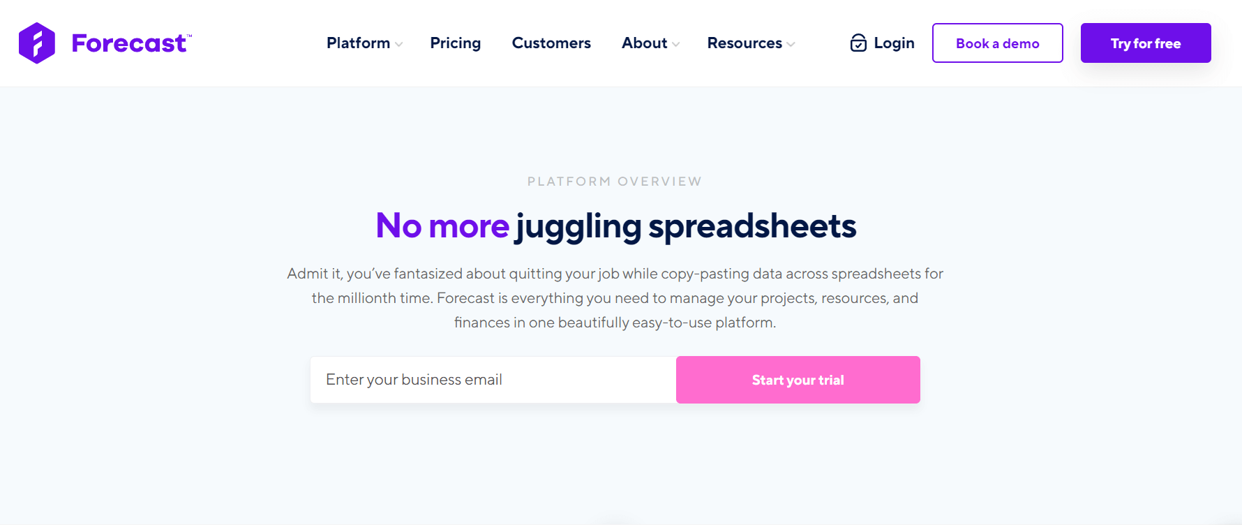 Forecastapp is a workflow tool