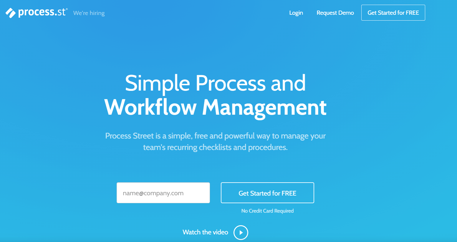 Process Street takes on workflow management software on a different approach. It serves as a checklist for all your processes and workflows so you stay efficient.