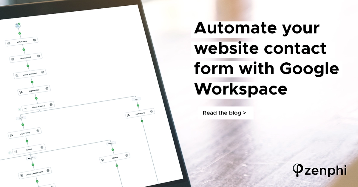 Automate website contact form with google workspace