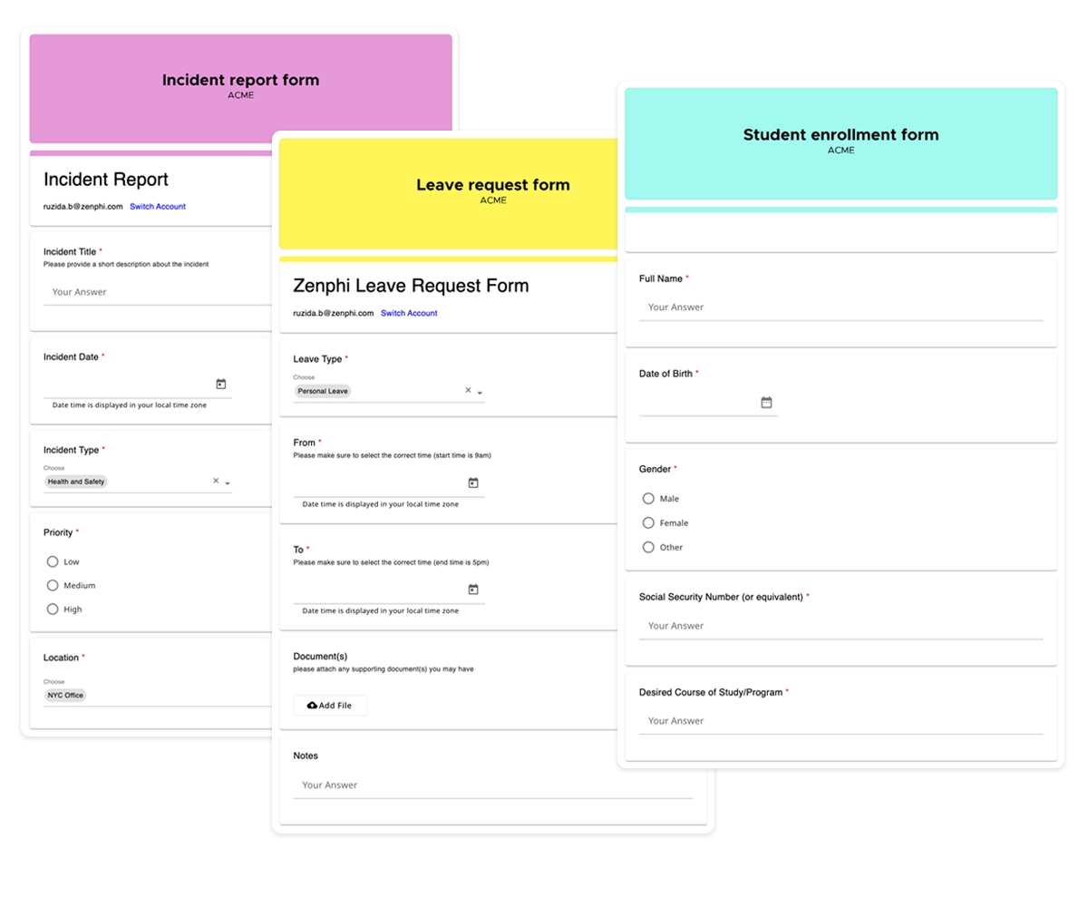 Zenphi Forms as one of the best Google Forms alternatives.