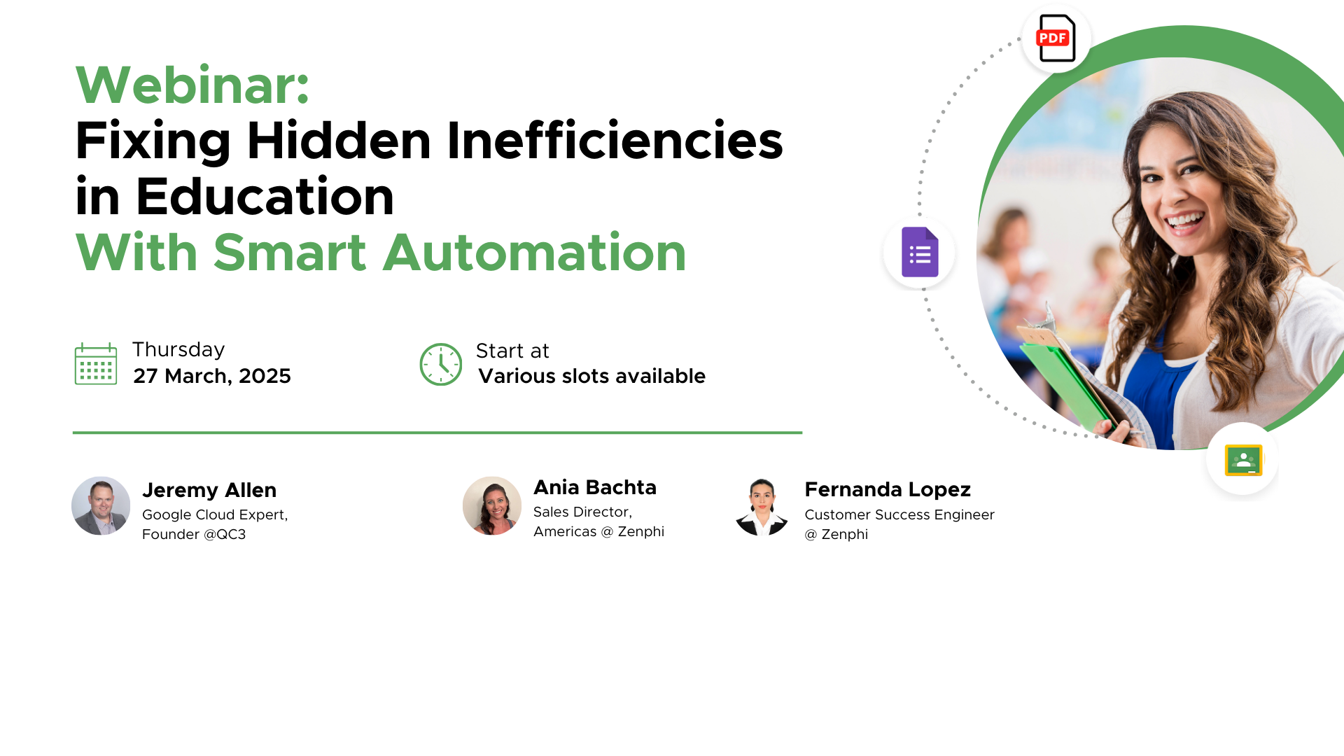 Education workflow automation webinar