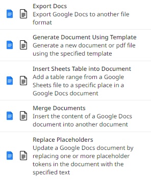 insert sheets table into document menu