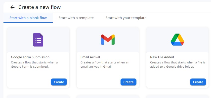 google form, gmail and google drive