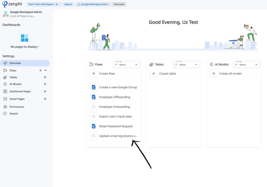 Google admin workspace dashboard