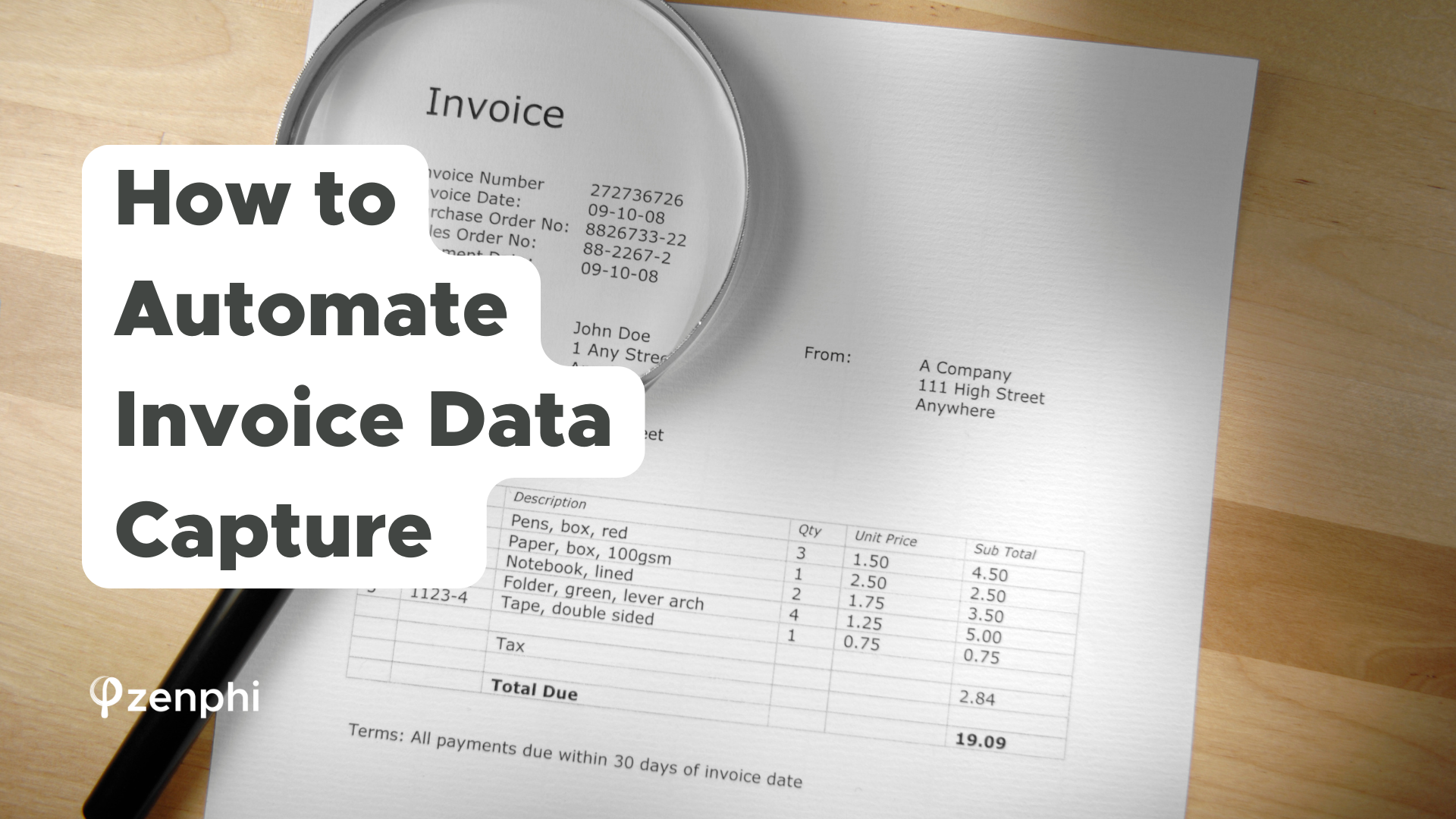 invoice data