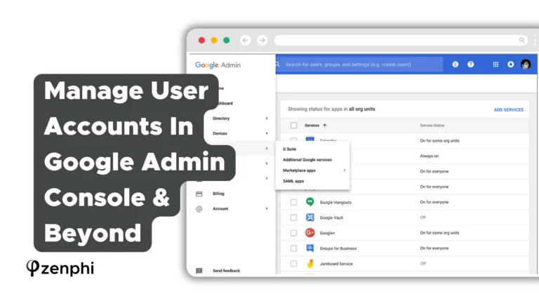 Google admin console manage users