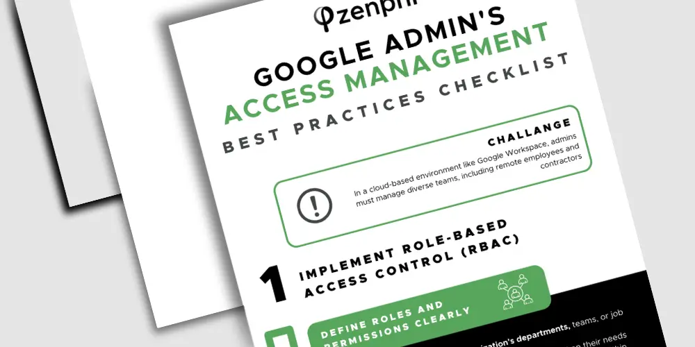 google access management checklist - vertical