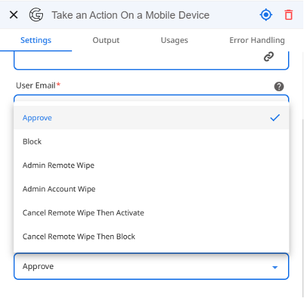 take an action on mobile device mdm google workspace