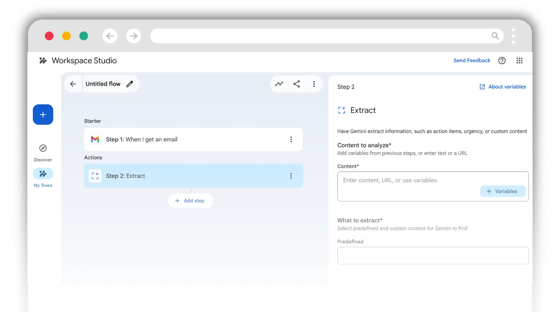 Google Workspace Studio Use cases — data extraction