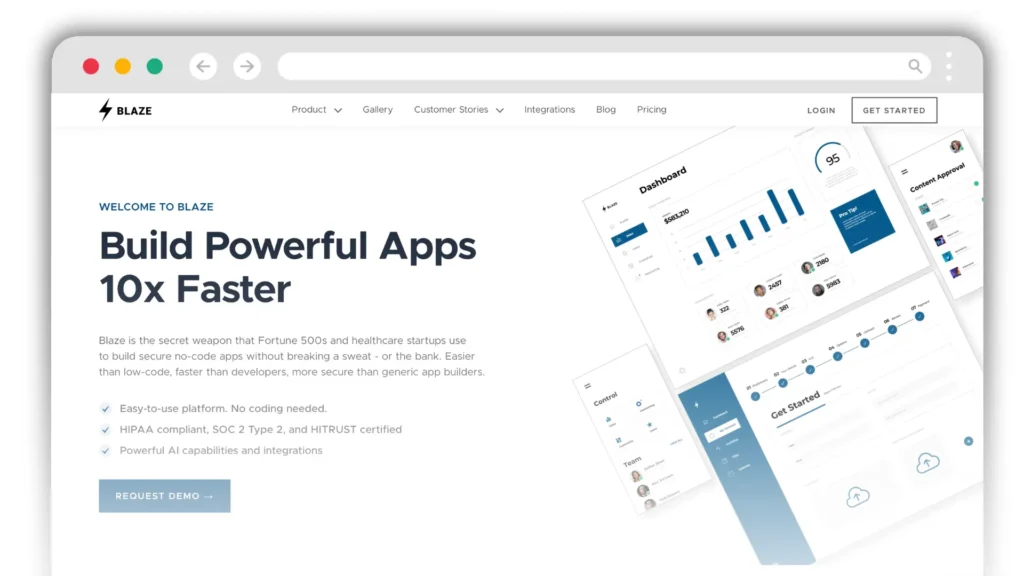 blaze tech home page