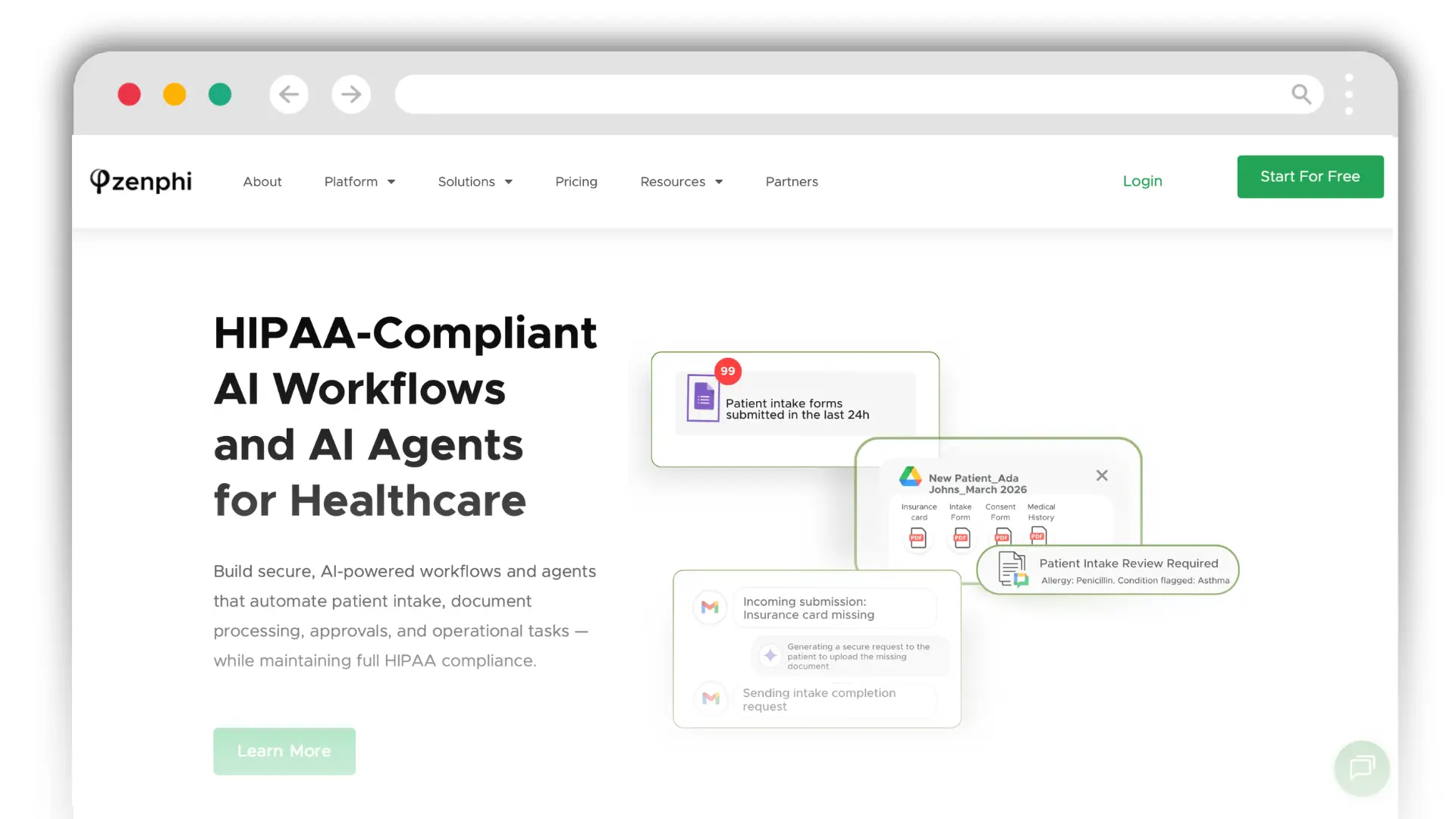 zenphi ai healthcare workflows administrative tasks