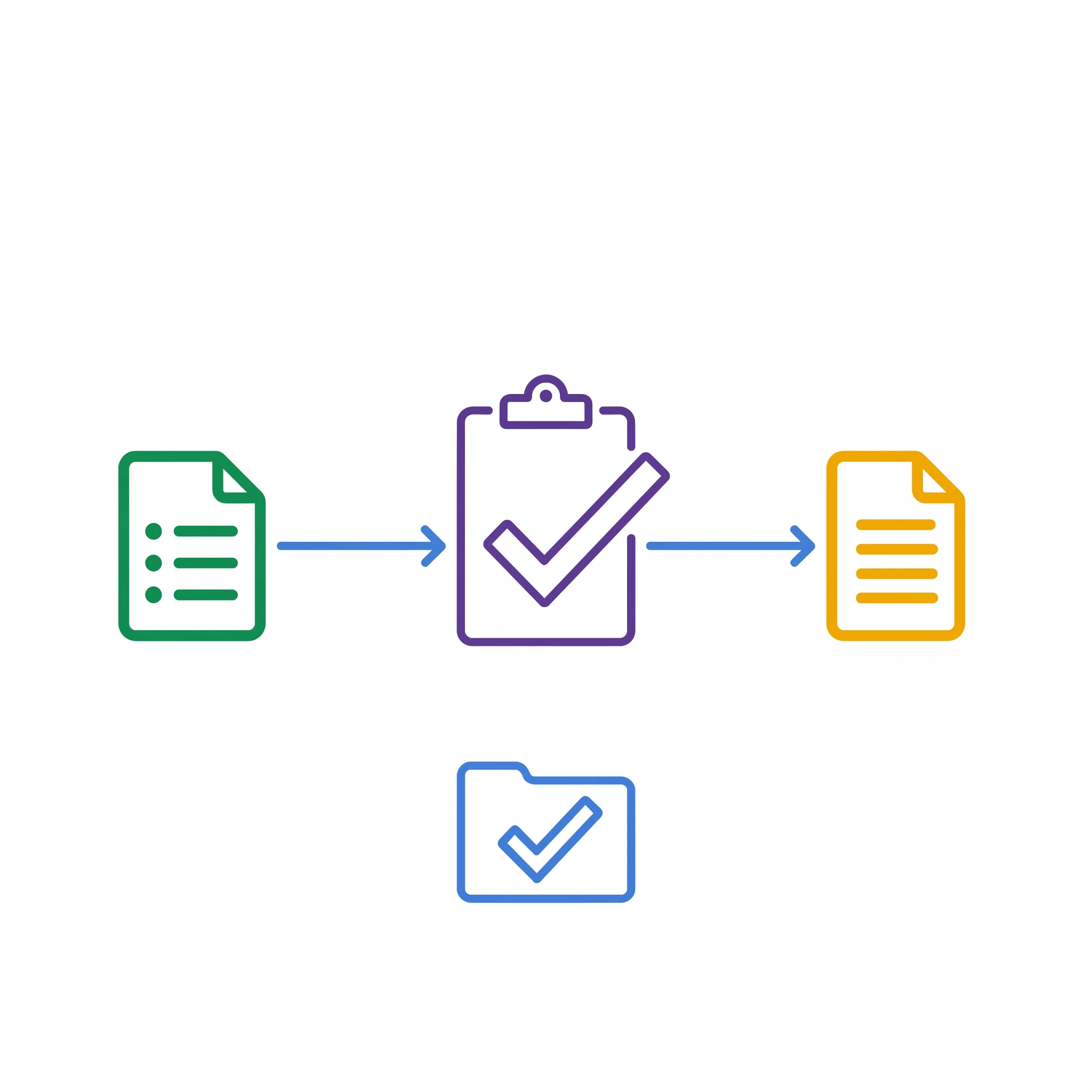 approval workflows icon representing steps of approvals