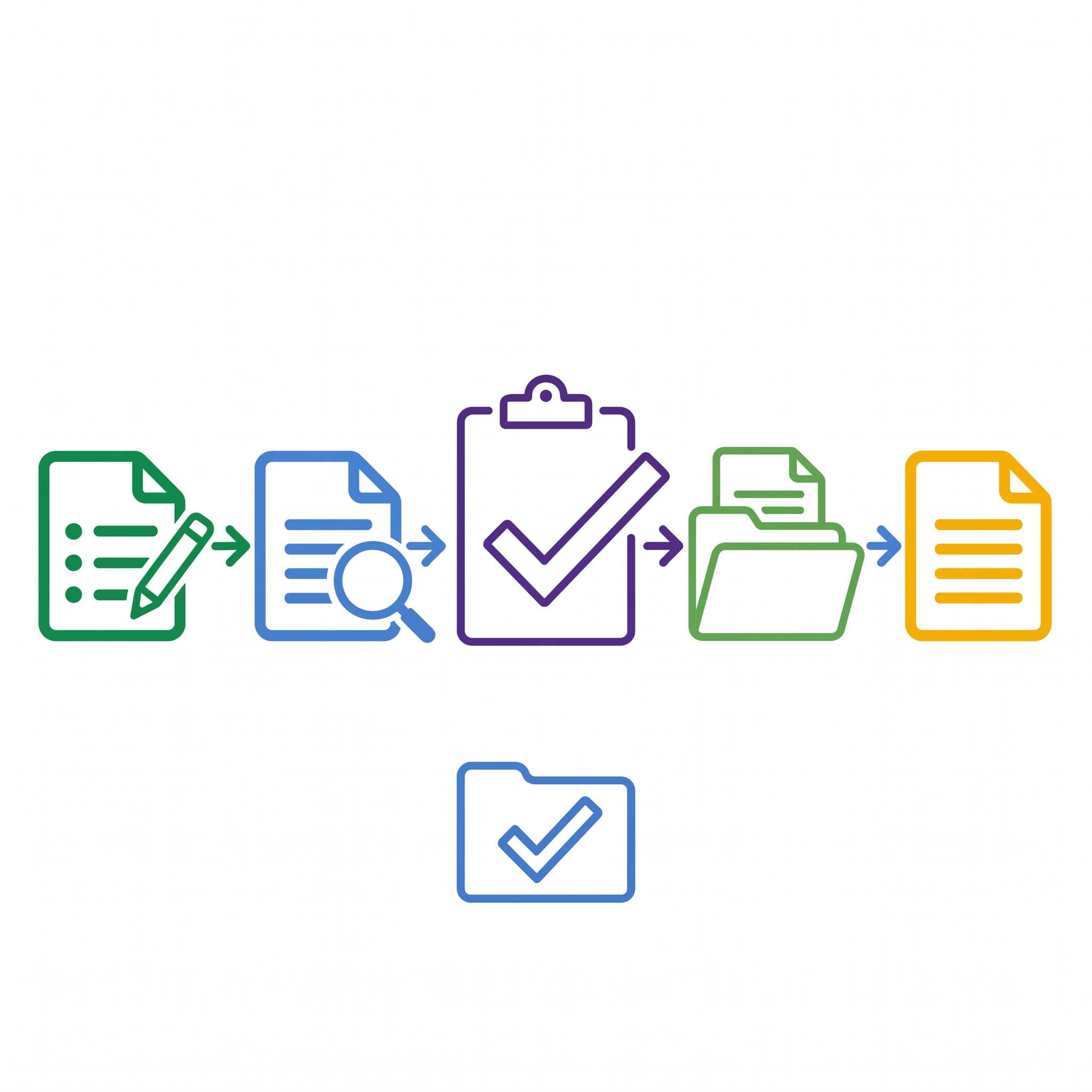 document workflows_reviews, approvals, drafts_icon