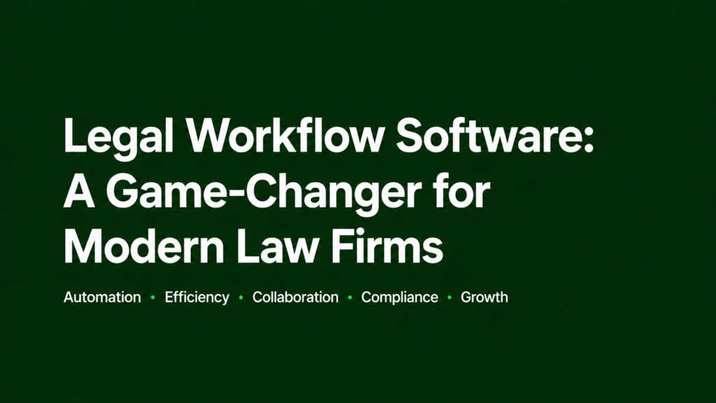 Legal Workflow Software: A Game-Changer for Modern Law Firms