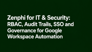 Zenphi for IT & Security: RBAC, Audit Trails, SSO and Governance for Google Workspace Automation