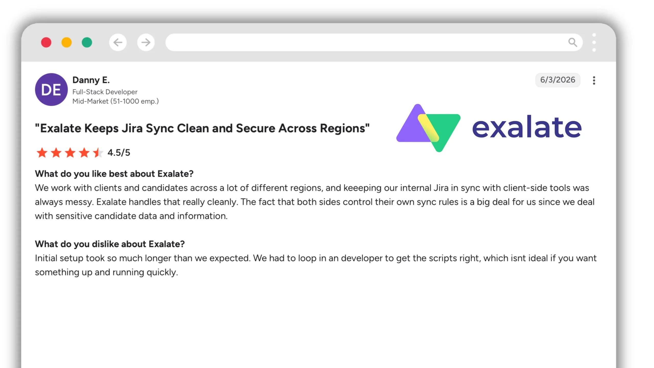 Exalate user reviews