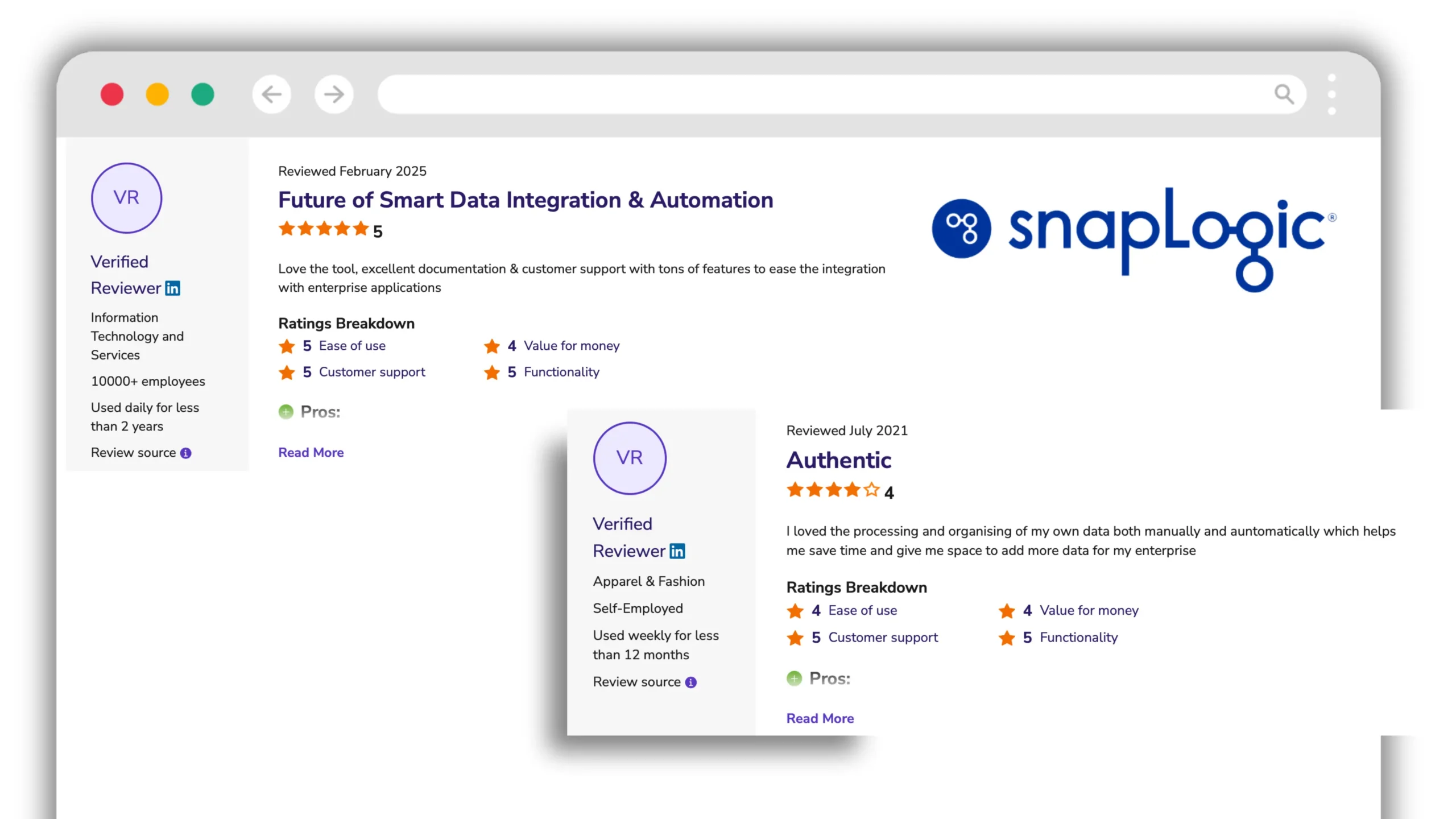SnapLogic user reviews
