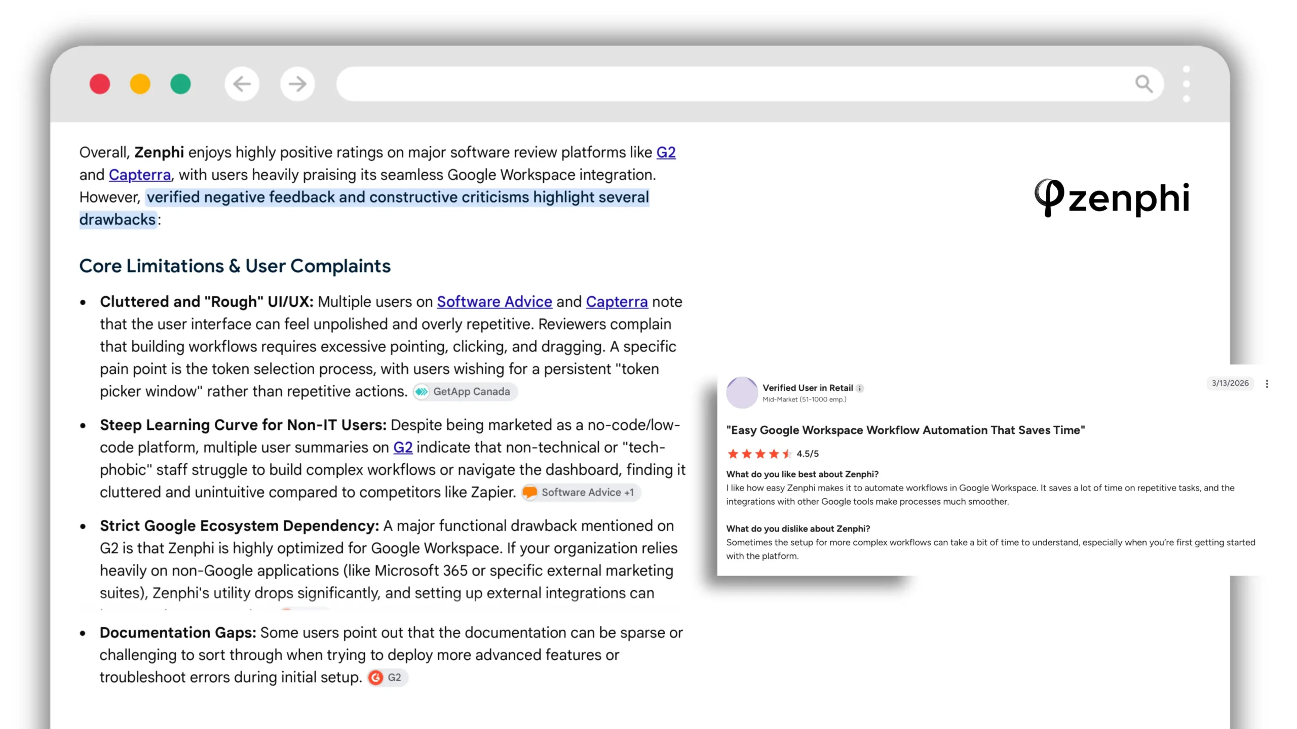 Zenphi user reviews