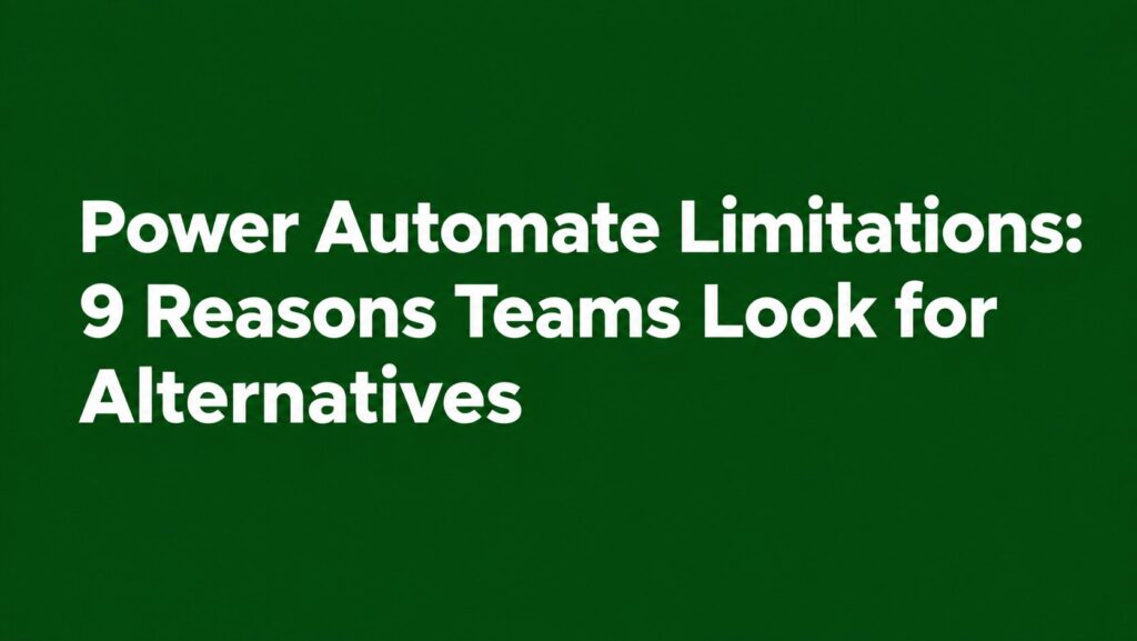 power automate limitations